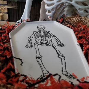 Target Halloween Skeleton Stoneware serving platter by Threshold 2022